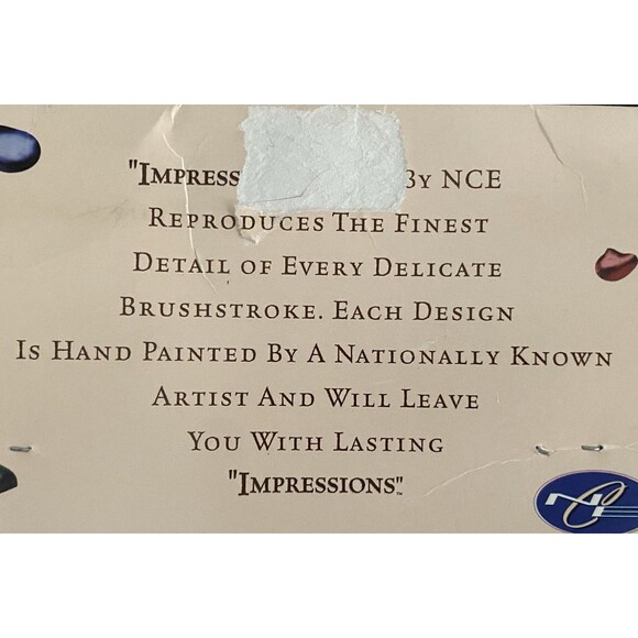 VTG Footprints in the Sand Hand Painted Touch FLAG IMPRESSIONS By NCE 25” X 38” - Picture 6 of 6